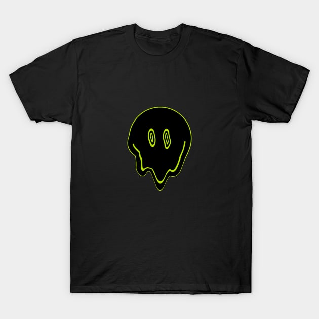 Smile Melt - Lime Green T-Shirt by LAEC